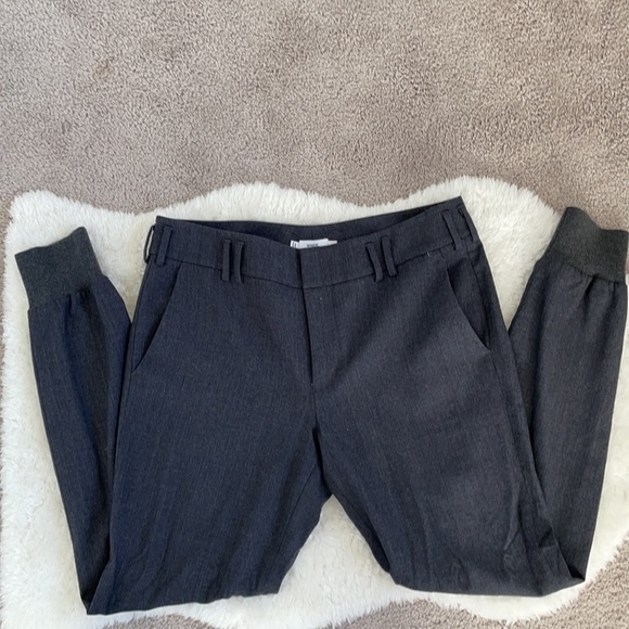 Vince. Rib cuff wool blend jogger pants dark gray size 4 - Picture 3 of 9
